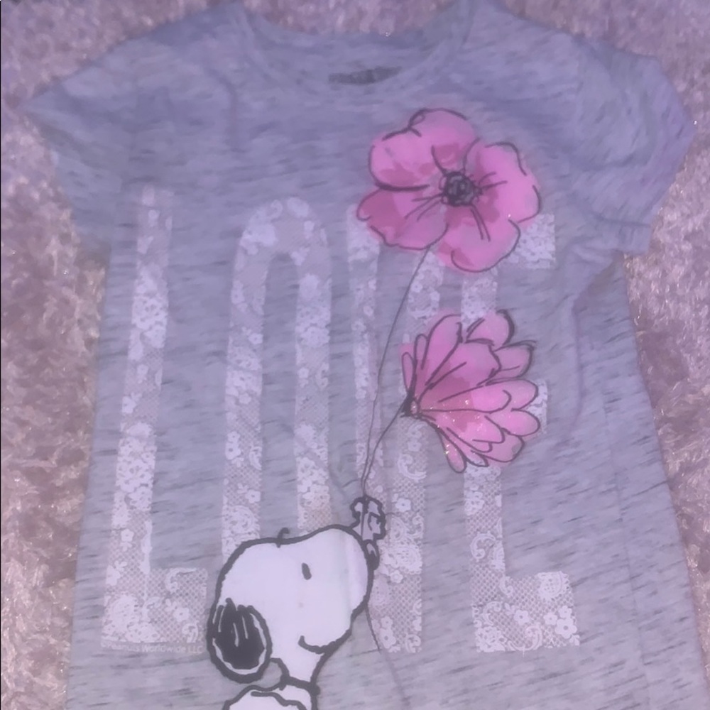 Peanuts movie flower shirt (kid girls)
